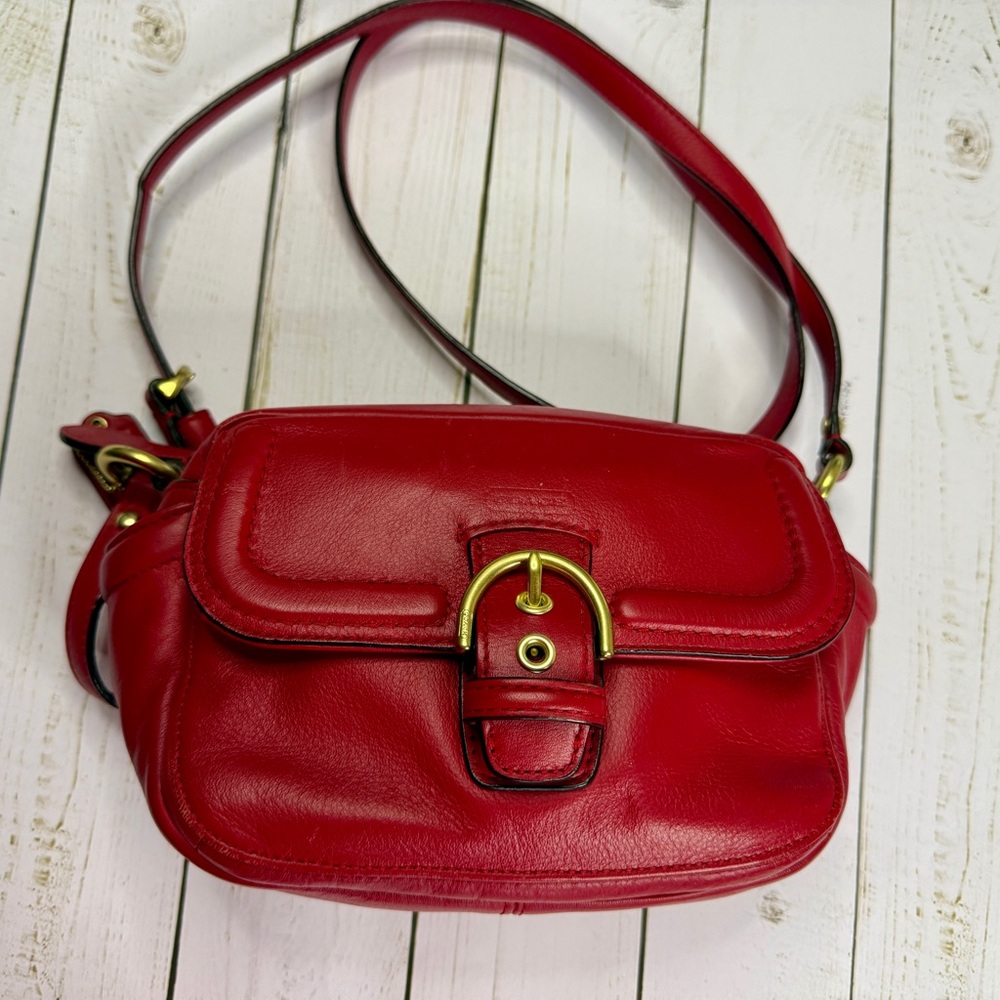 Coach Campbell Red Camera Crossbody Bag
